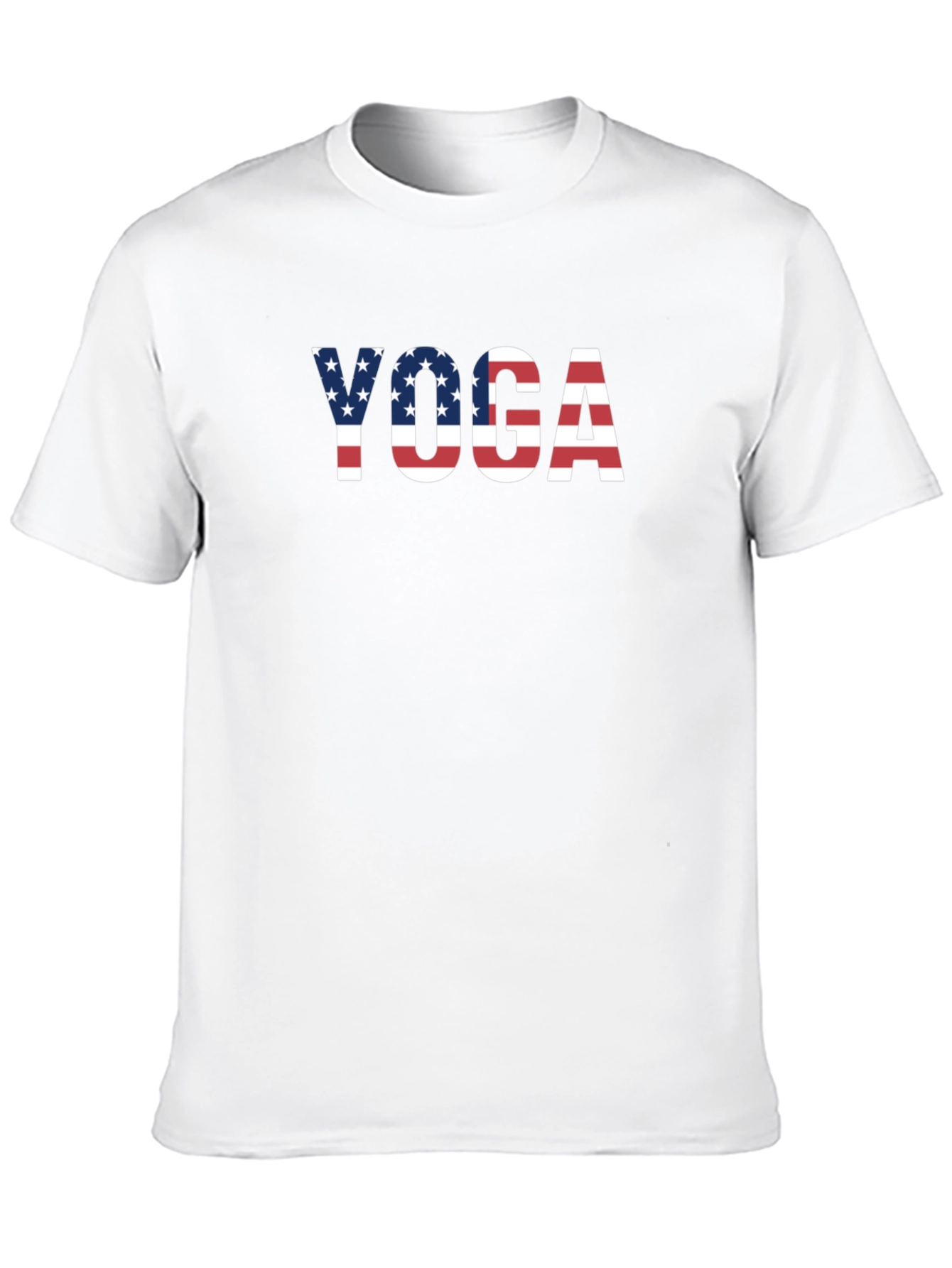 Yoga USA Flag Graphic Print T-Shirt