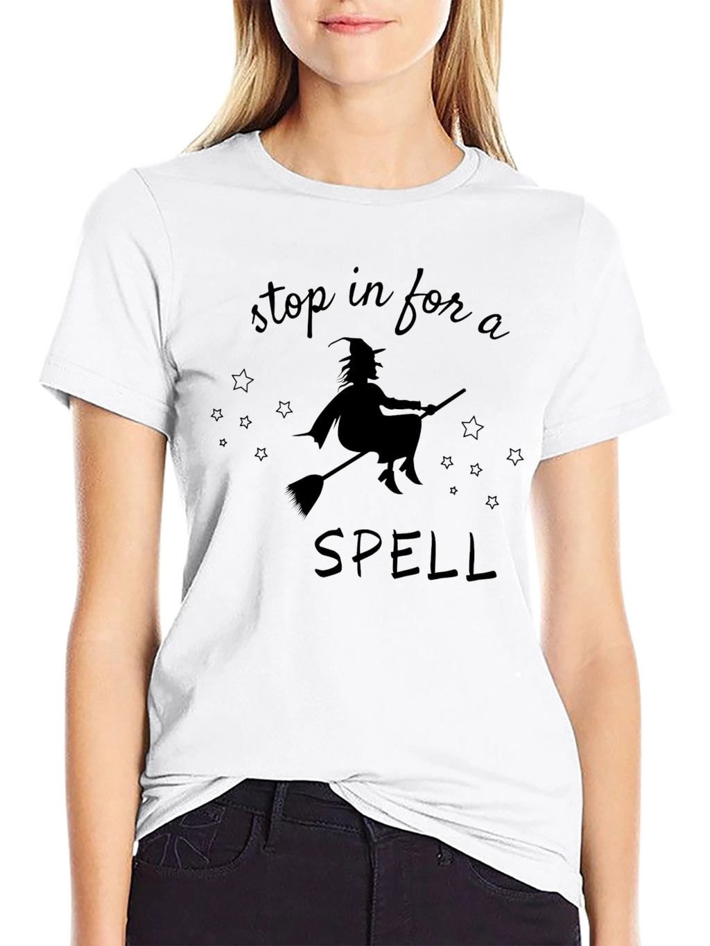 Stop in for a Spell Black T-Shirt