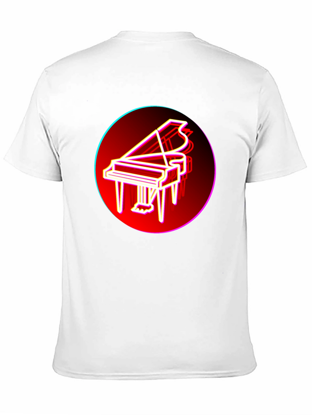 Neon Piano T-Shirt - Retro Music Lover Tee
