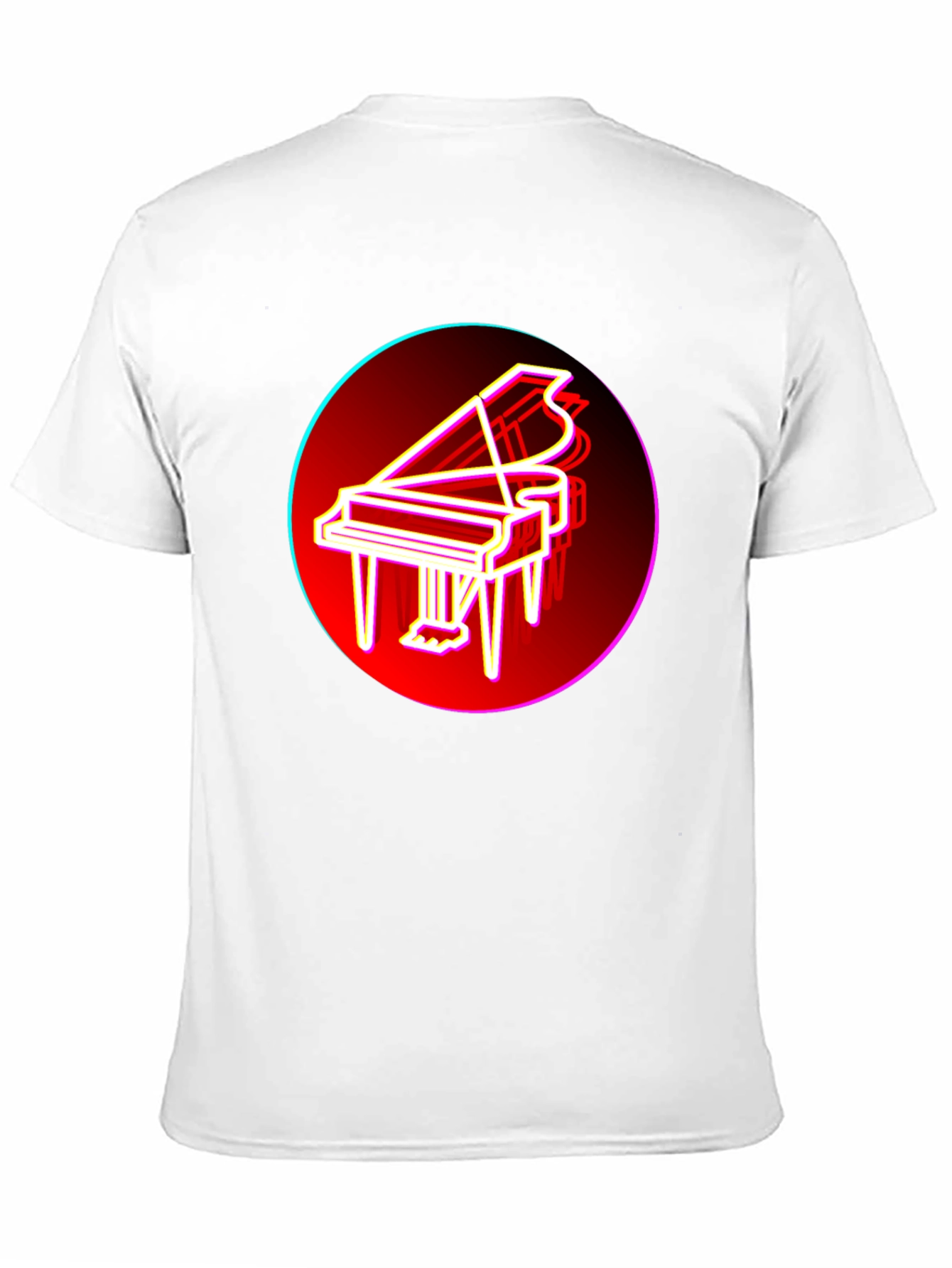 Neon Piano T-Shirt - Retro Music Lover Tee