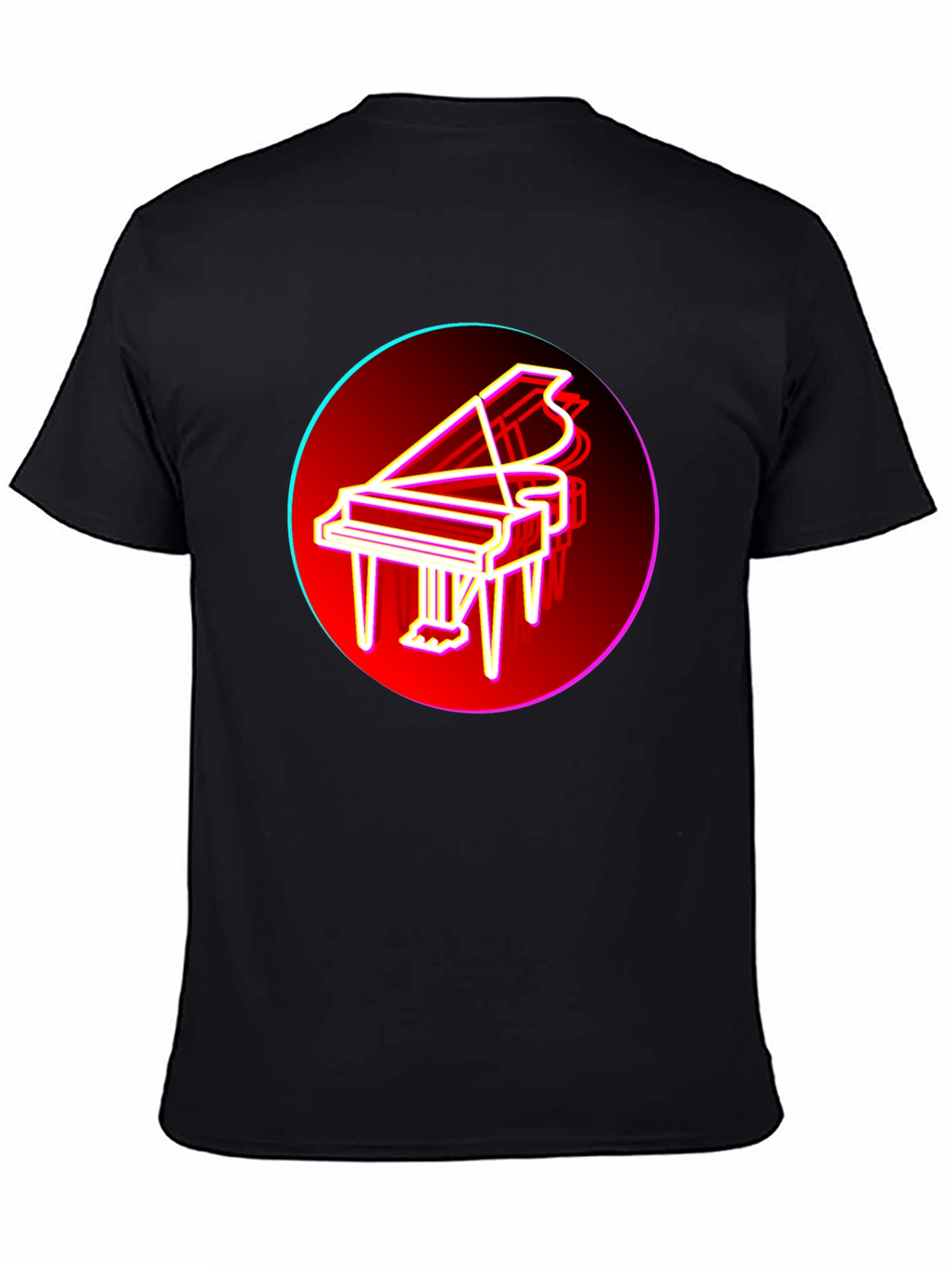 Neon Piano T-Shirt - Retro Music Lover Tee