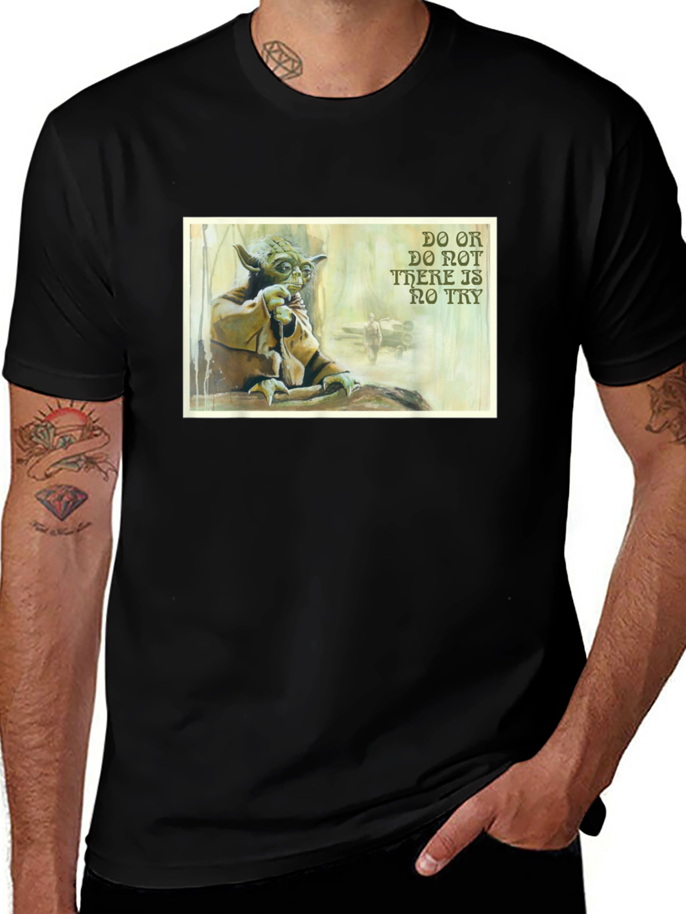 Yoda Do or Do Not T-Shirt - Black
