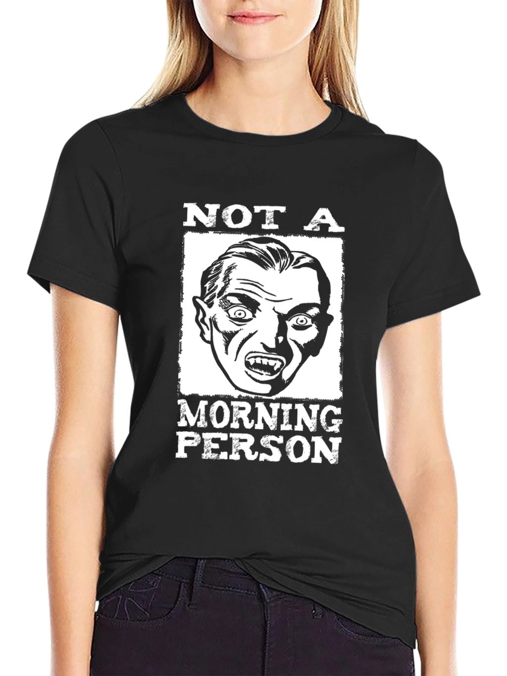 Not A Morning Person Vampire Graphic T-Shirt