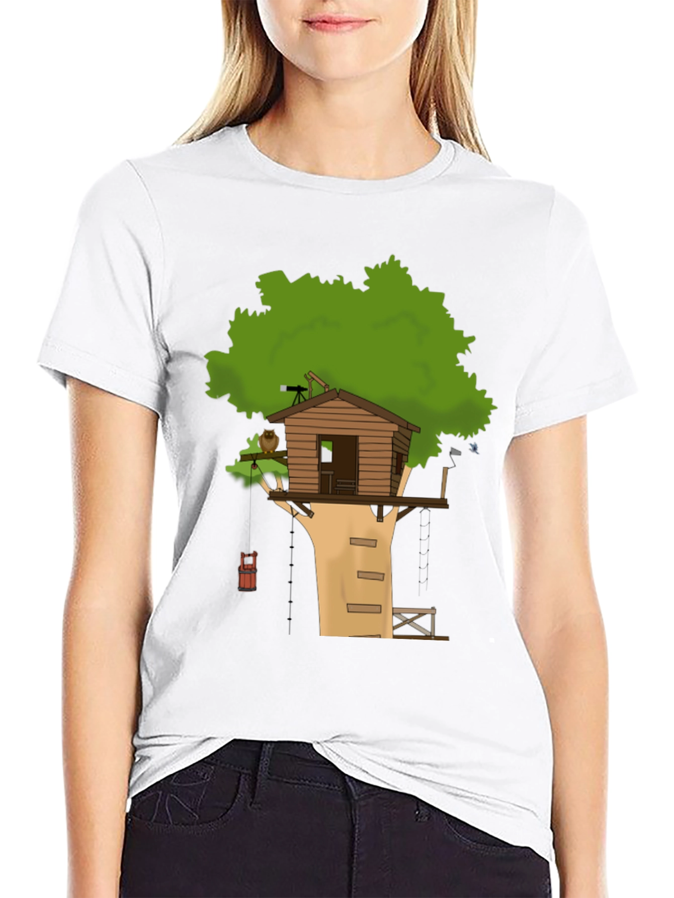 Treehouse Graphic Black T-Shirt