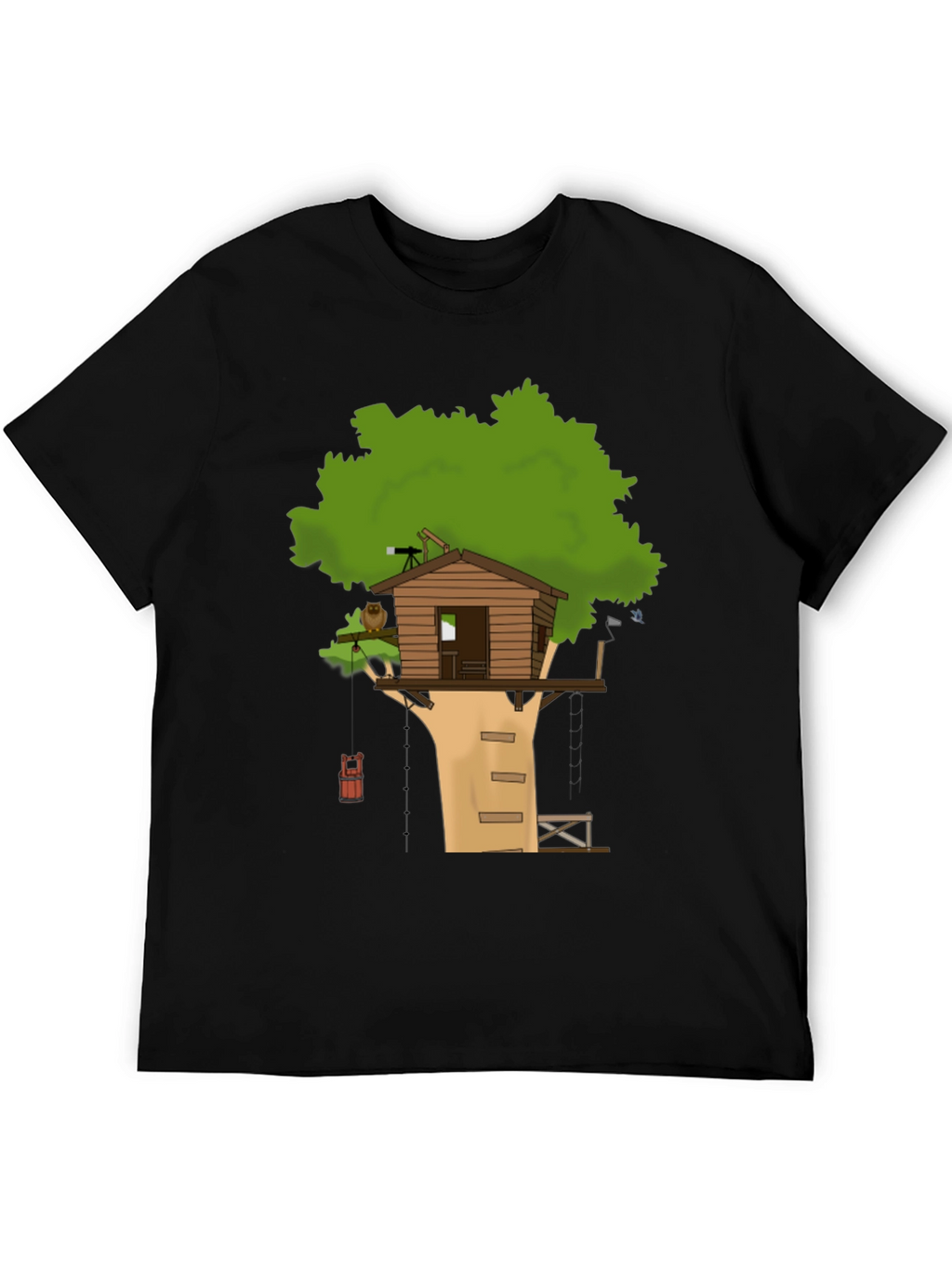 Treehouse Graphic Black T-Shirt