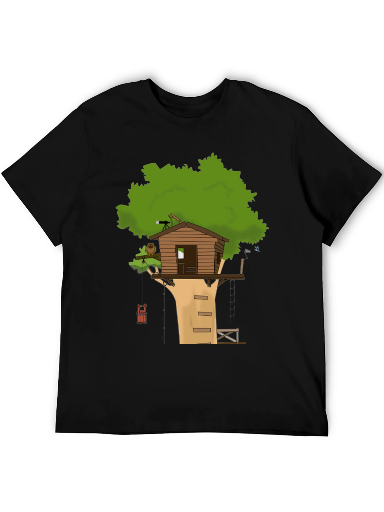 Treehouse Graphic Black T-Shirt