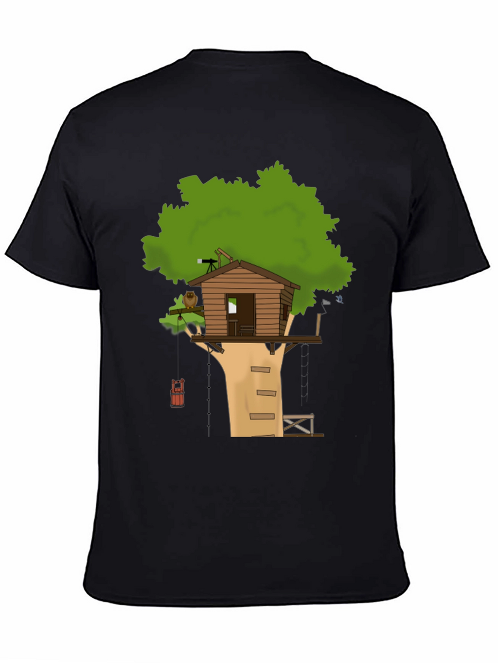 Treehouse Graphic Black T-Shirt