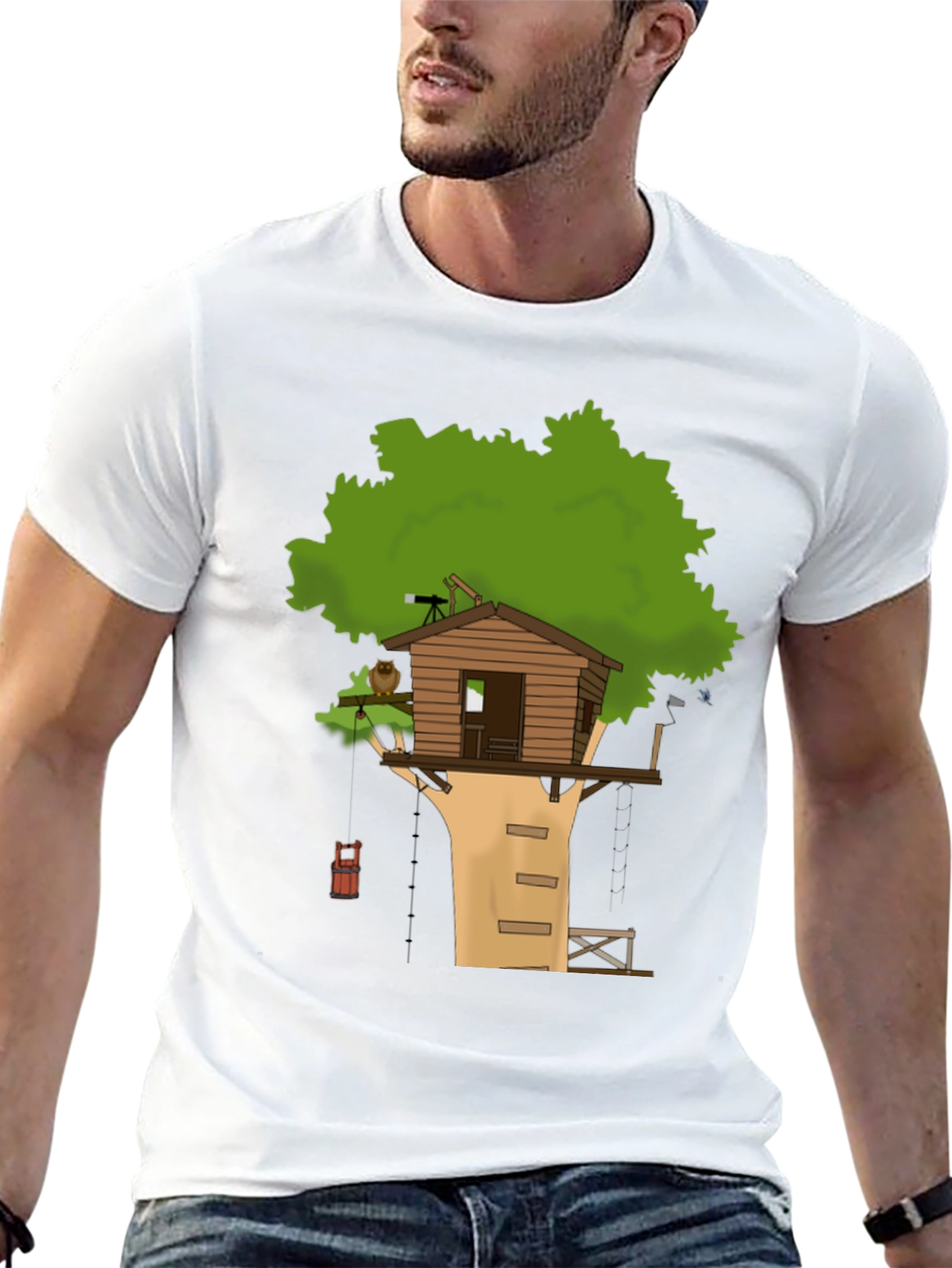 Treehouse Graphic Black T-Shirt