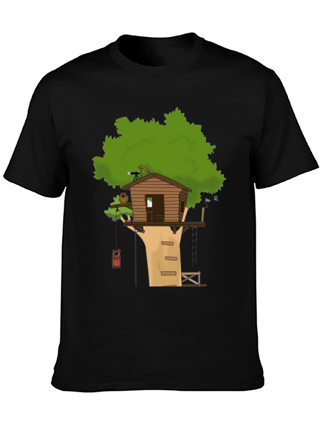 Treehouse Graphic Black T-Shirt