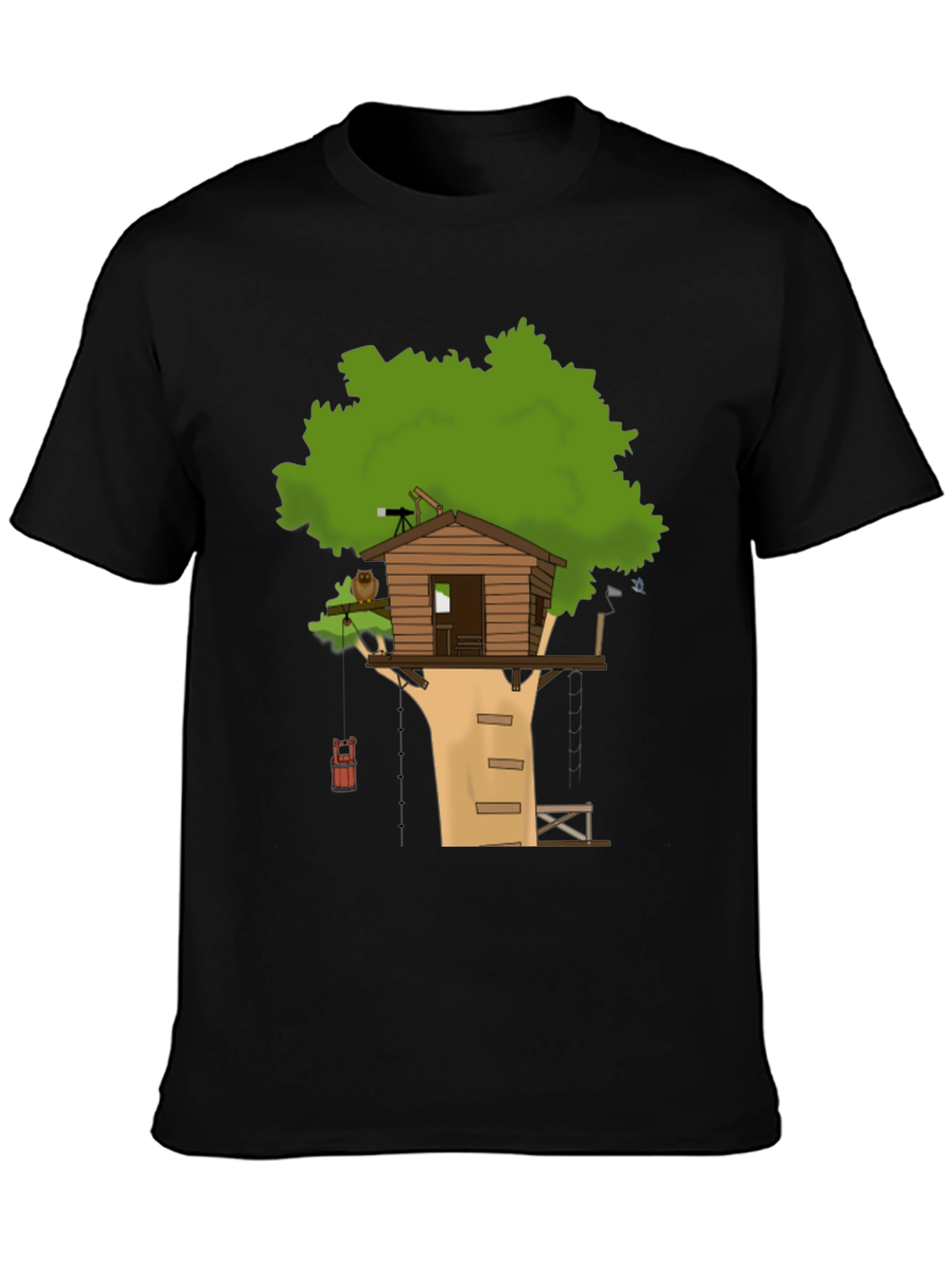 Treehouse Graphic Black T-Shirt