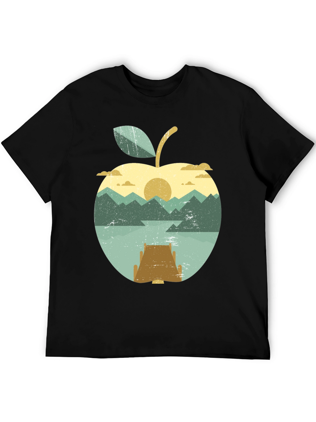 Apple Sunset T-Shirt - Nature Inspired Graphic Tee