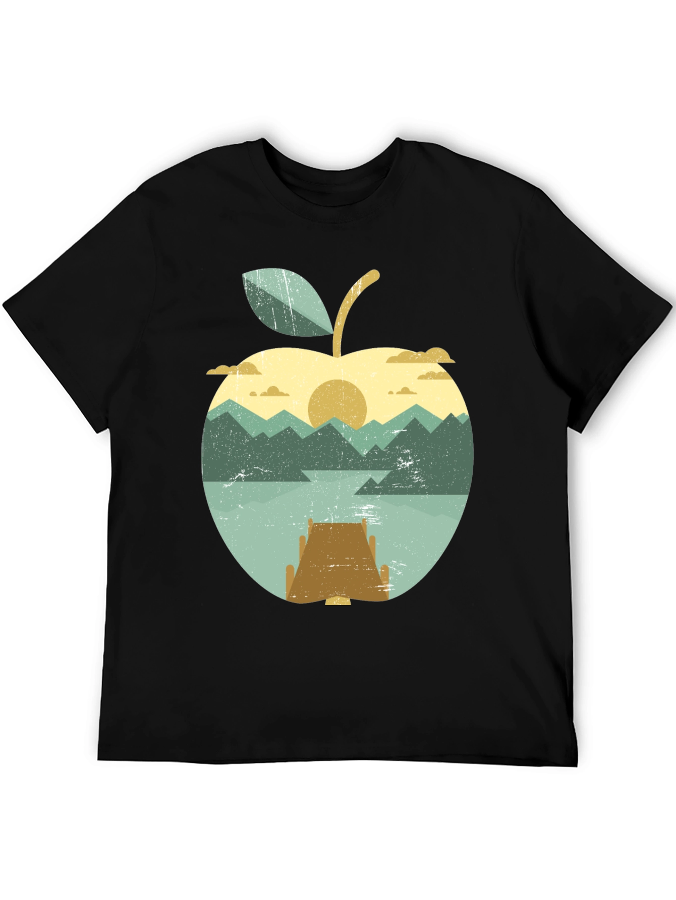 Apple Sunset T-Shirt - Nature Inspired Graphic Tee