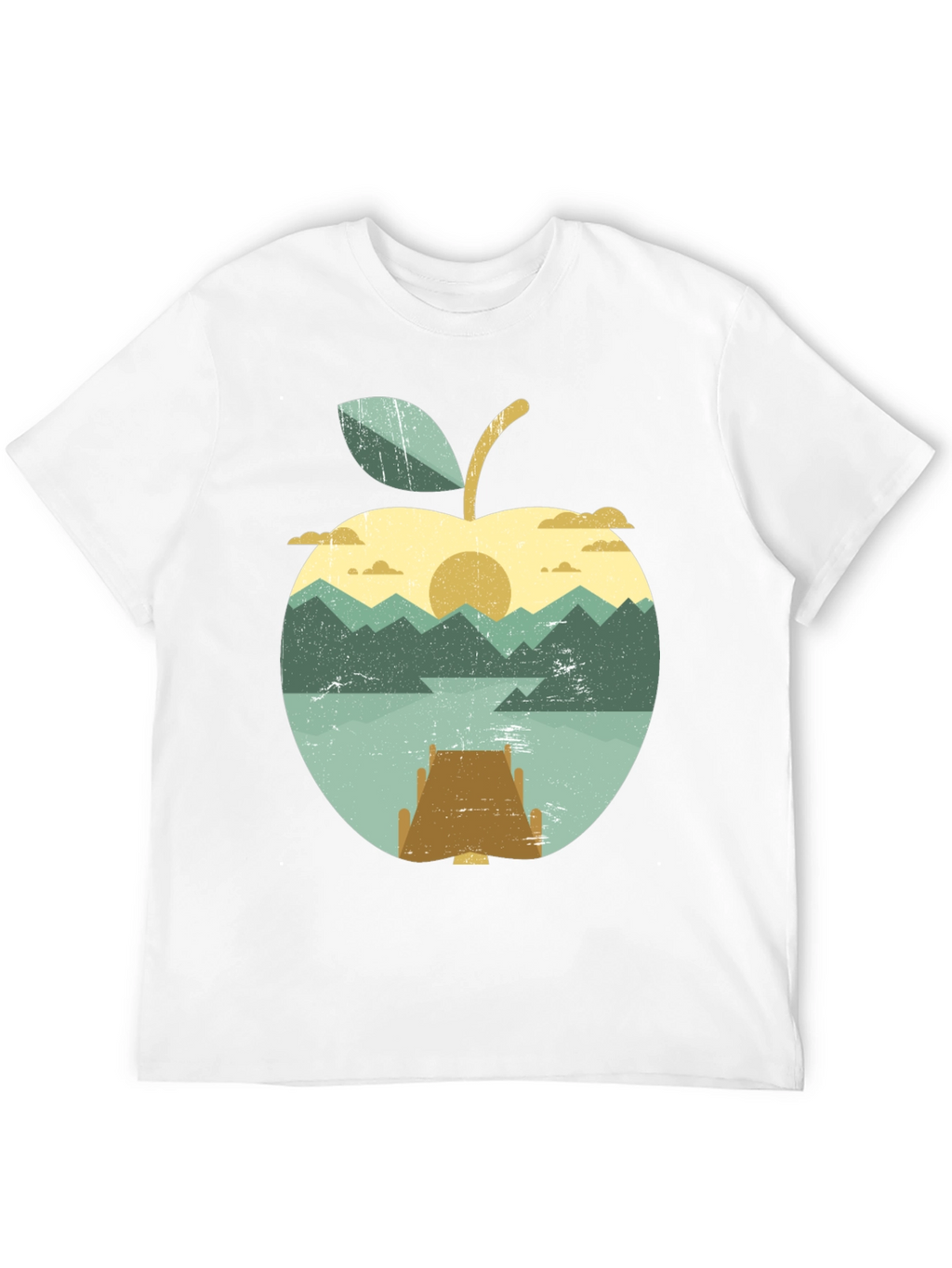 Apple Sunset T-Shirt - Nature Inspired Graphic Tee
