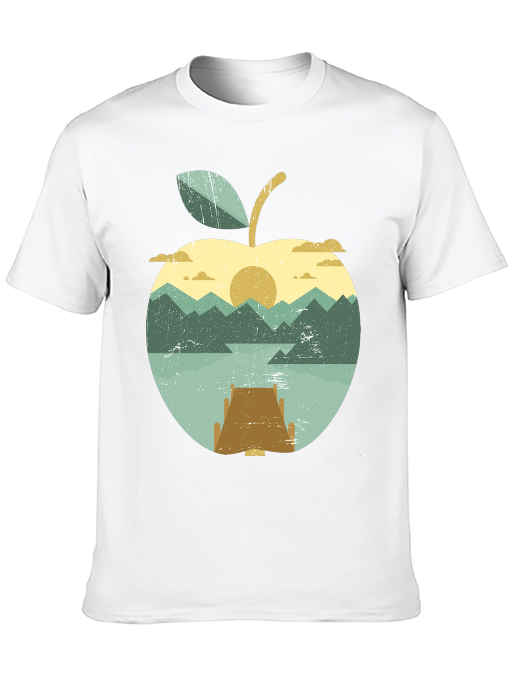 Apple Sunset T-Shirt - Nature Inspired Graphic Tee