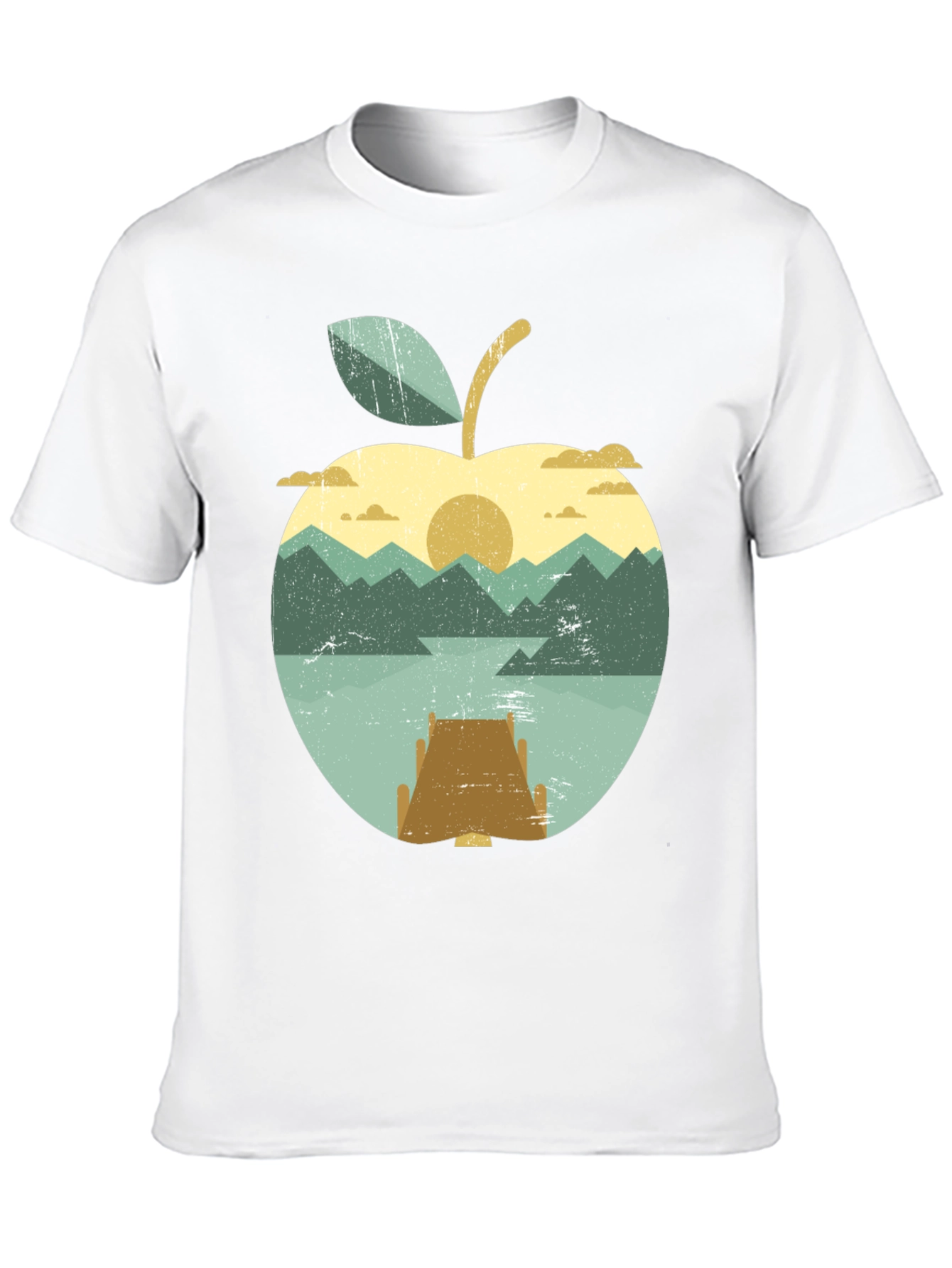 Apple Sunset T-Shirt - Nature Inspired Graphic Tee