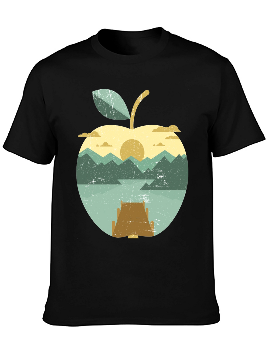 Apple Sunset T-Shirt - Nature Inspired Graphic Tee
