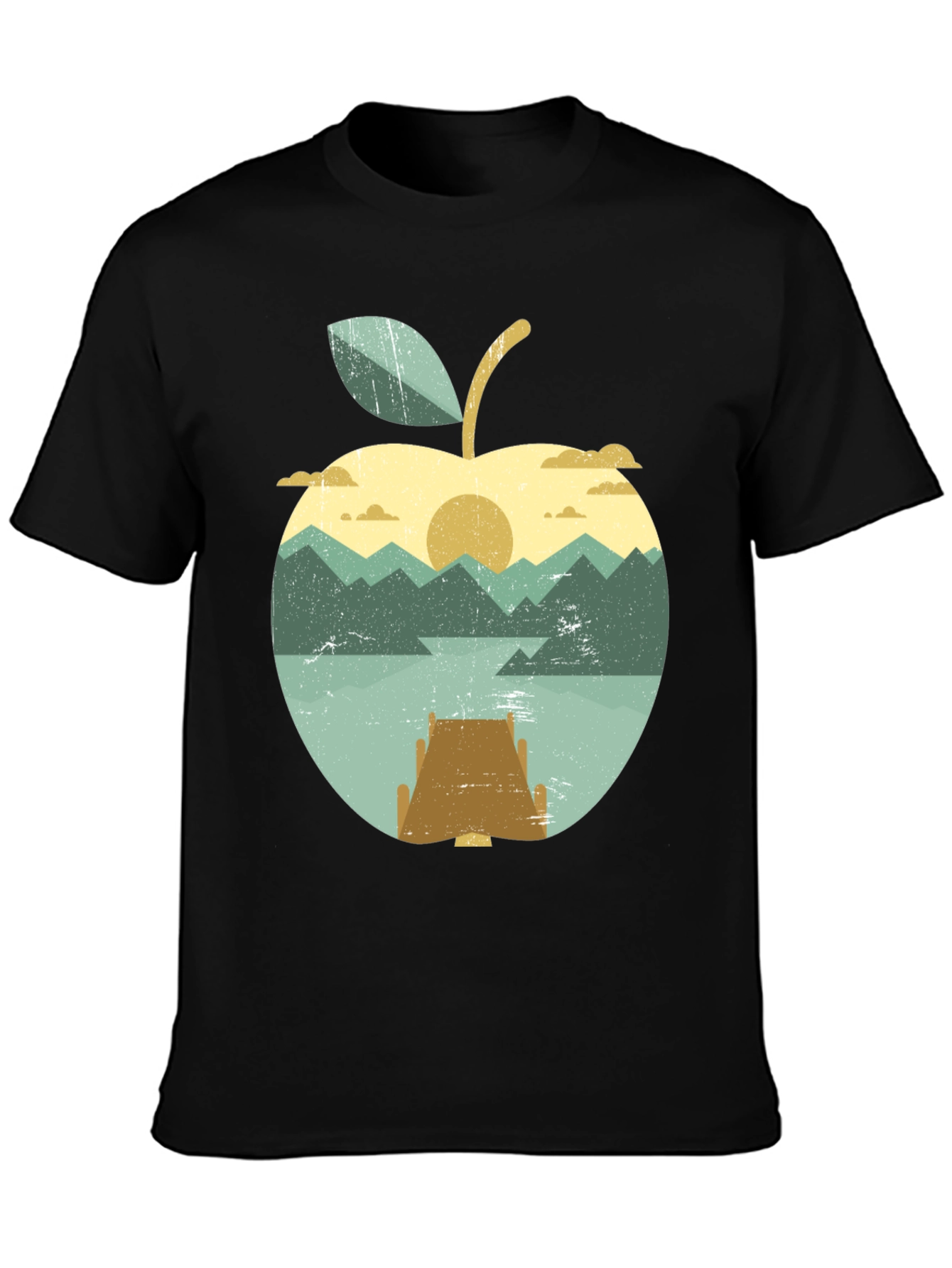 Apple Sunset T-Shirt - Nature Inspired Graphic Tee