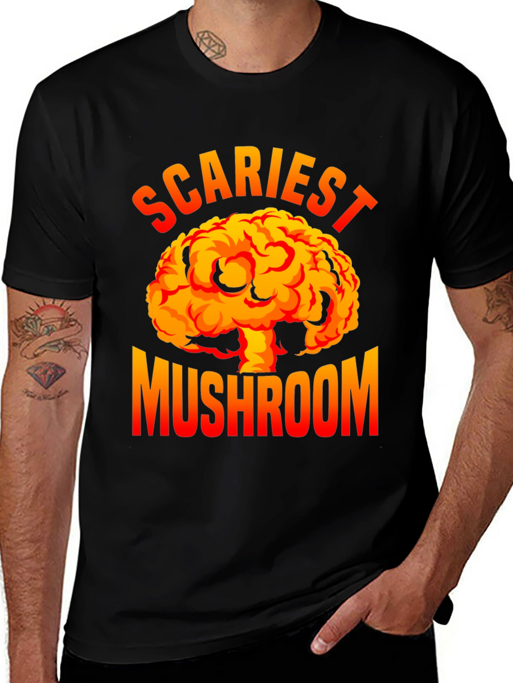 Scariest Mushroom Graphic Tee - Unique Design