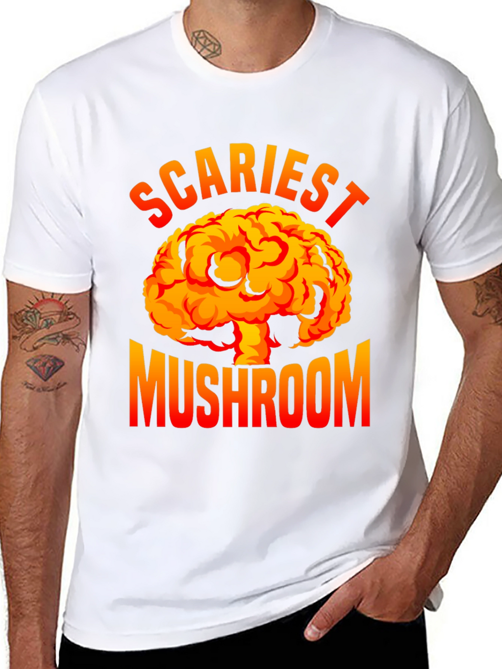 Scariest Mushroom Graphic Tee - Unique Design