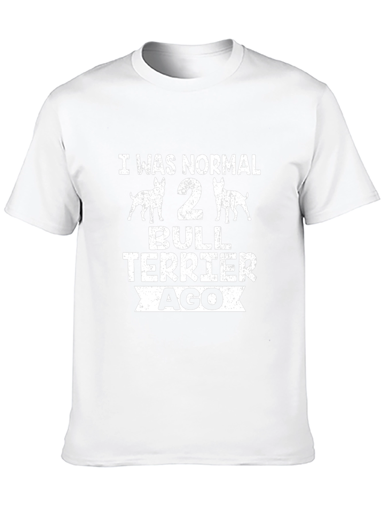 I Was Normal 2 Bull Terrier Ago Black T-Shirt