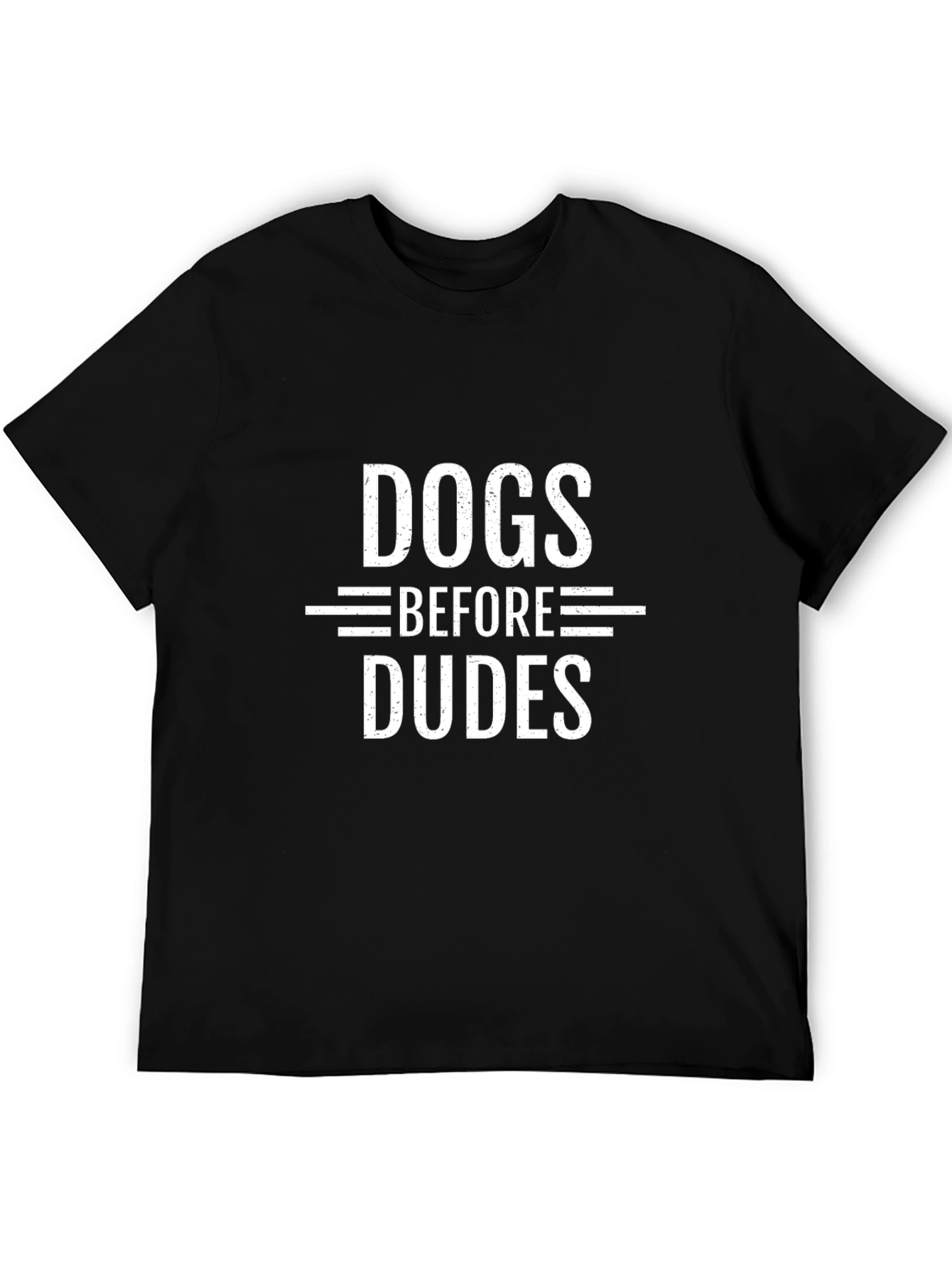 Dogs Before Dudes Black Graphic T-Shirt