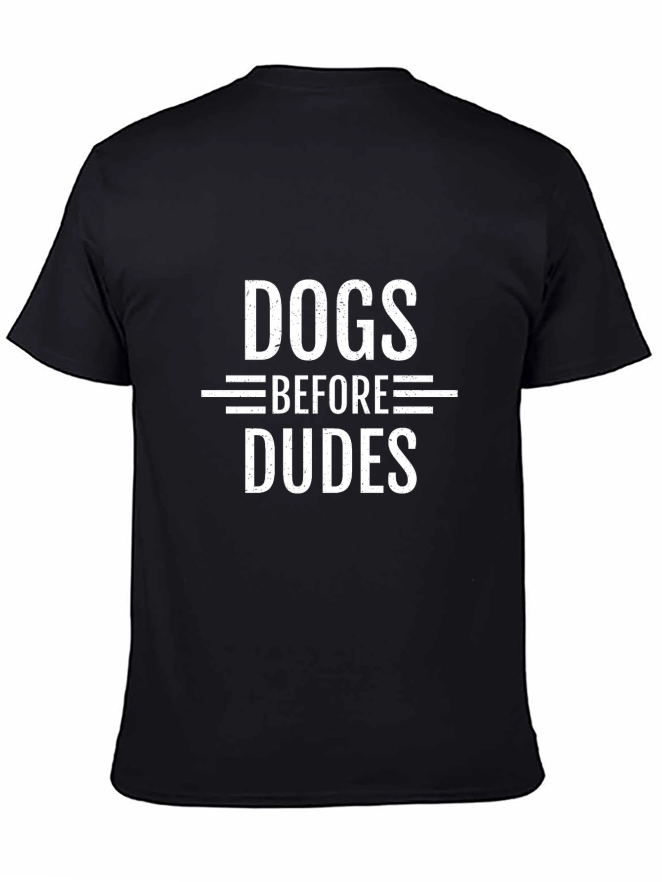 Dogs Before Dudes Black Graphic T-Shirt