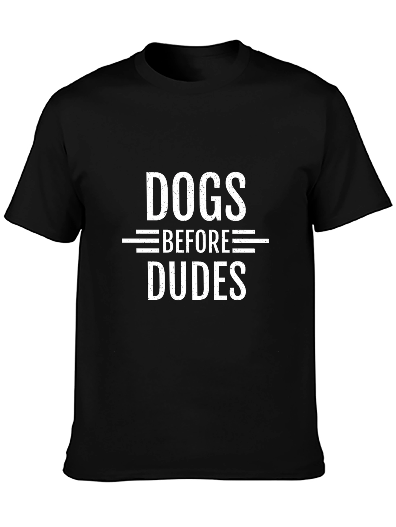 Dogs Before Dudes Black Graphic T-Shirt