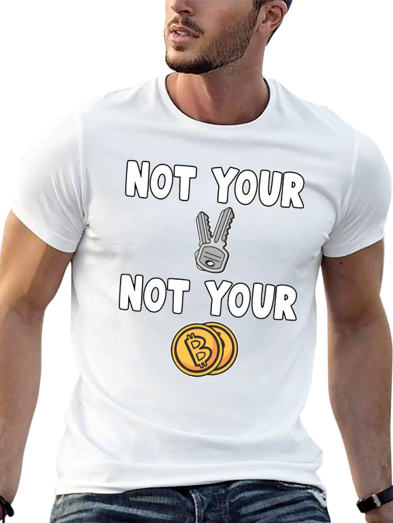 Not Your Keys Not Your Coins T-Shirt - Crypto Tee