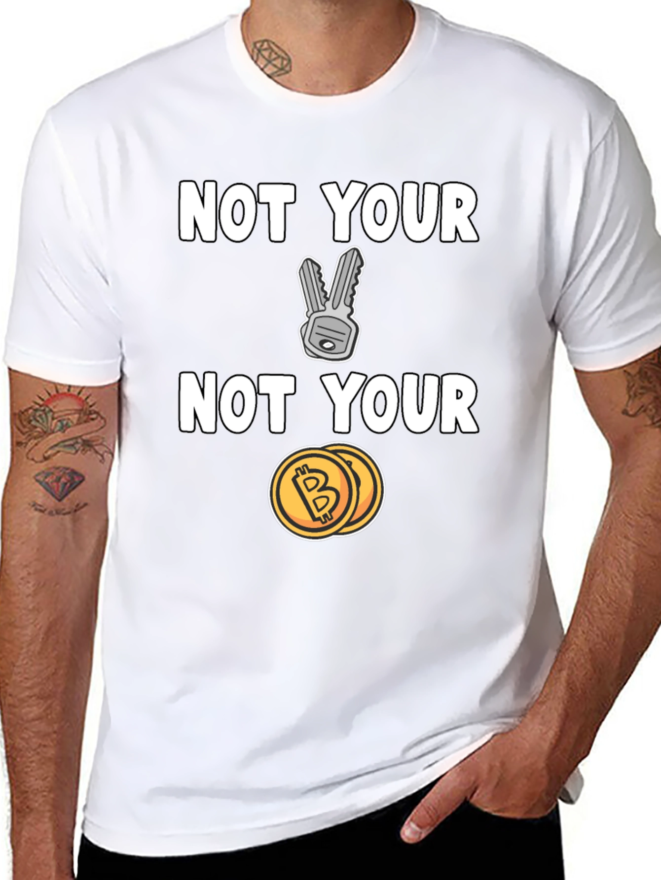 Not Your Keys Not Your Coins T-Shirt - Crypto Tee