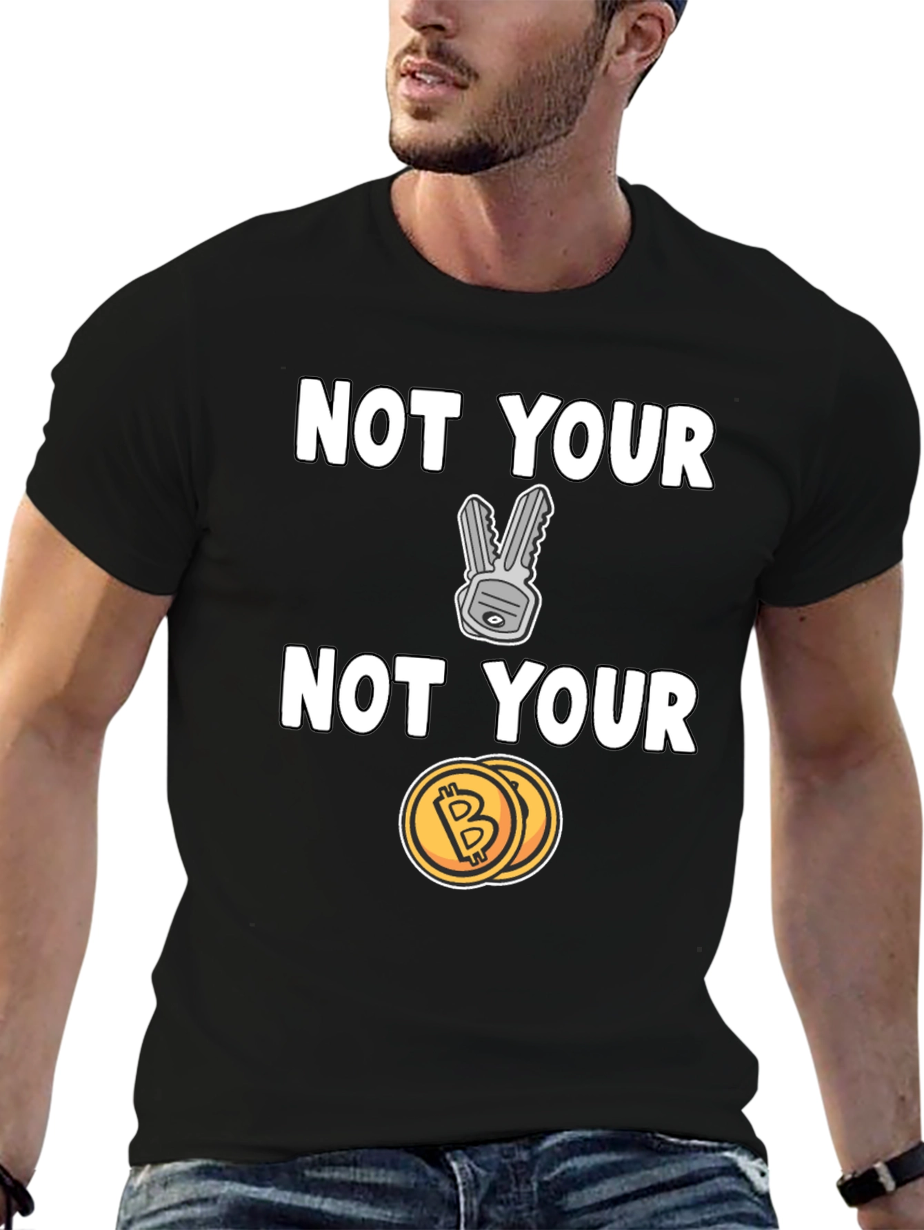 Not Your Keys Not Your Coins T-Shirt - Crypto Tee
