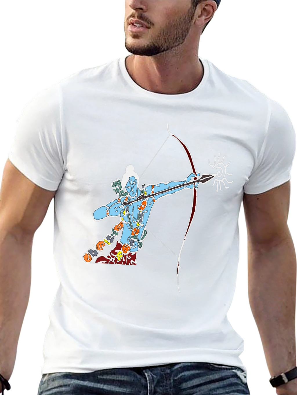 Lord Rama Graphic Tee - Black Cotton T-Shirt