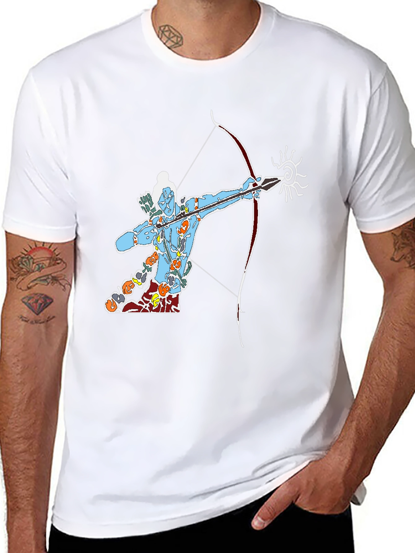 Lord Rama Graphic Tee - Black Cotton T-Shirt