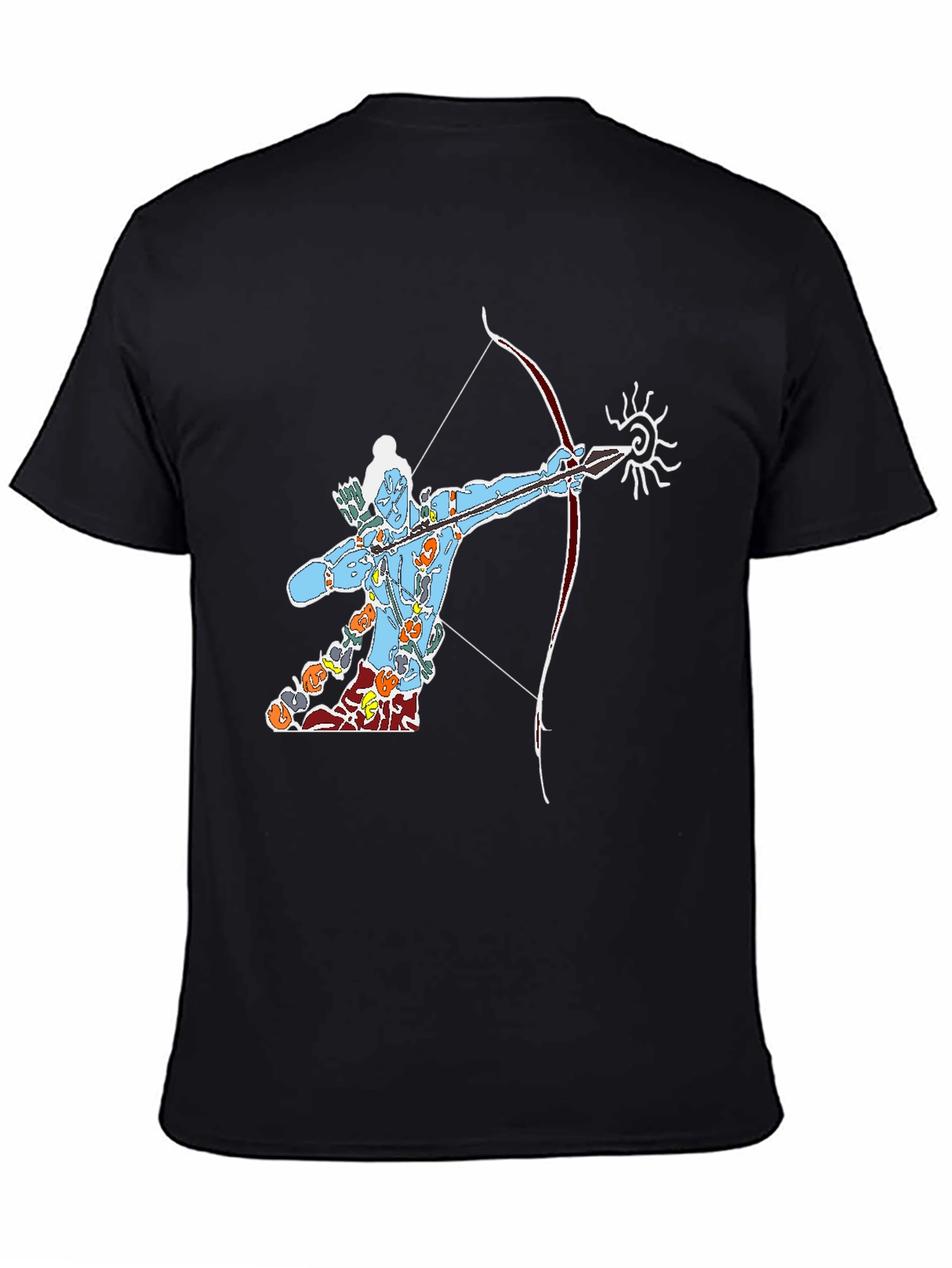 Lord Rama Graphic Tee - Black Cotton T-Shirt