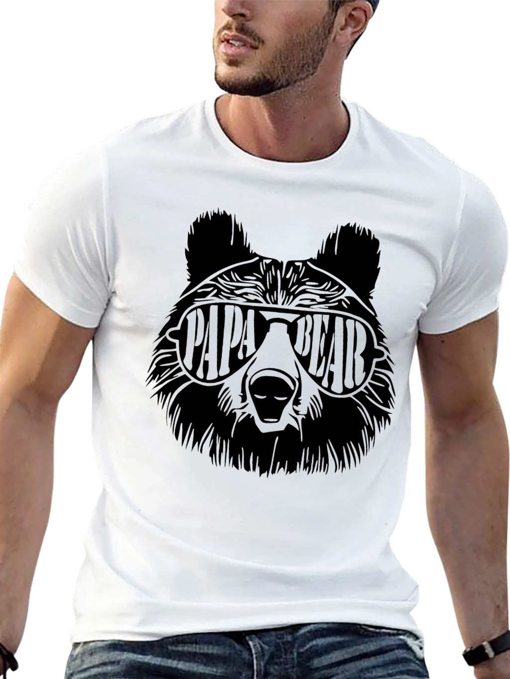 Papa Bear T-Shirt - Cool Dad Gift