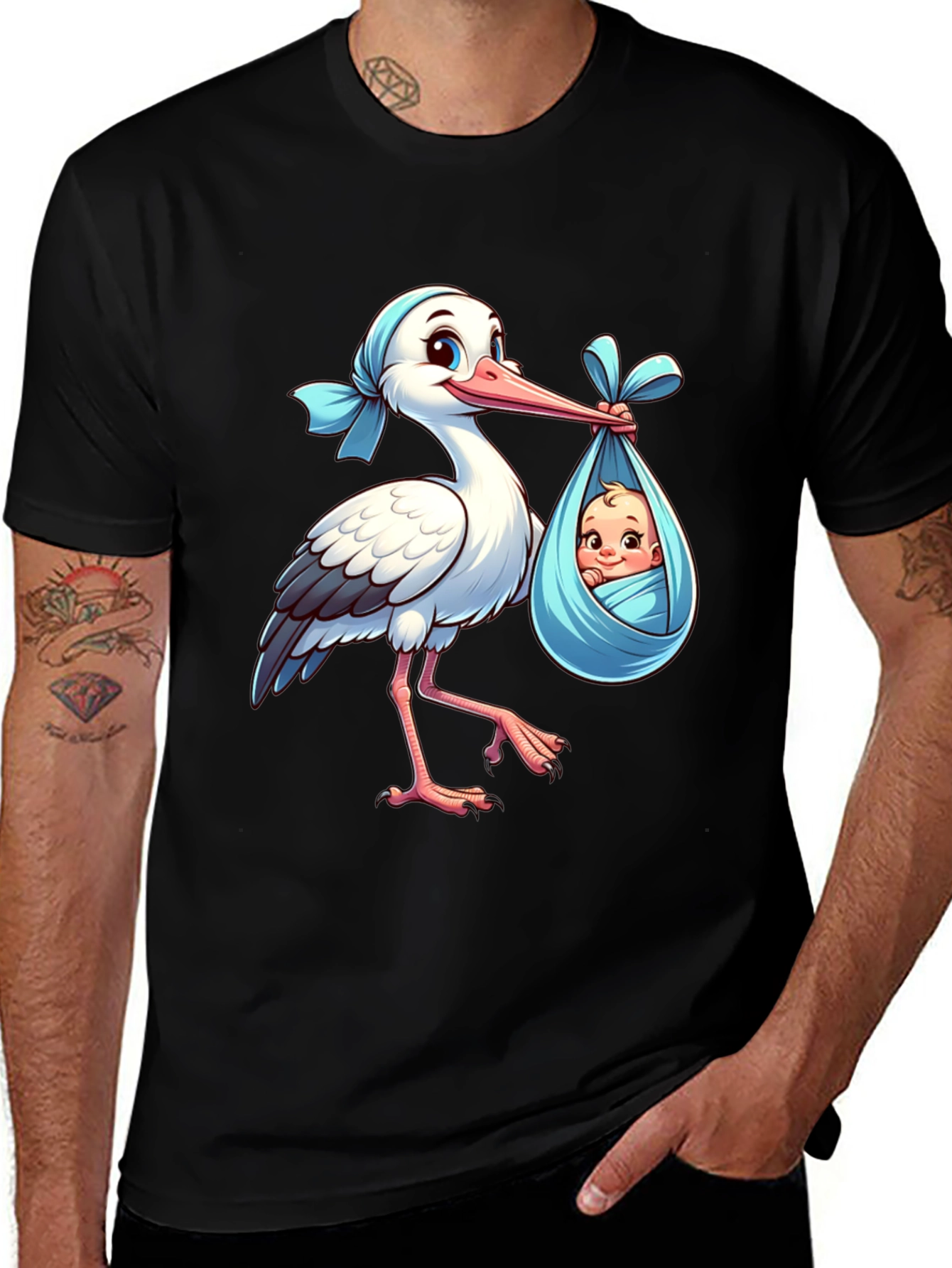 Stork Baby Delivery Graphic Tee