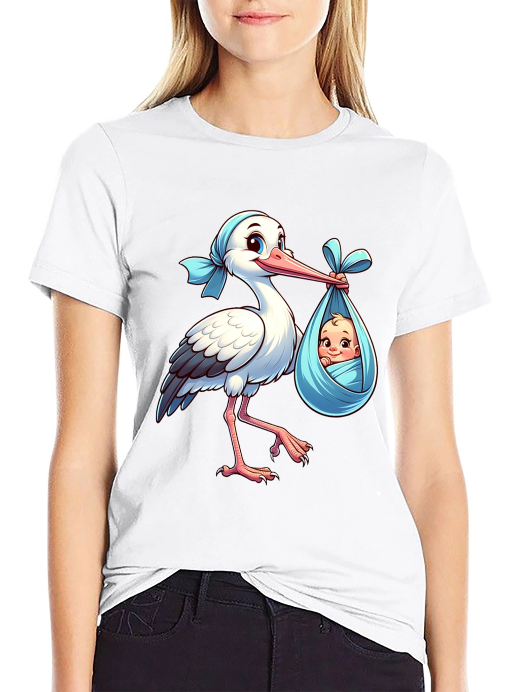 Stork Baby Delivery Graphic Tee