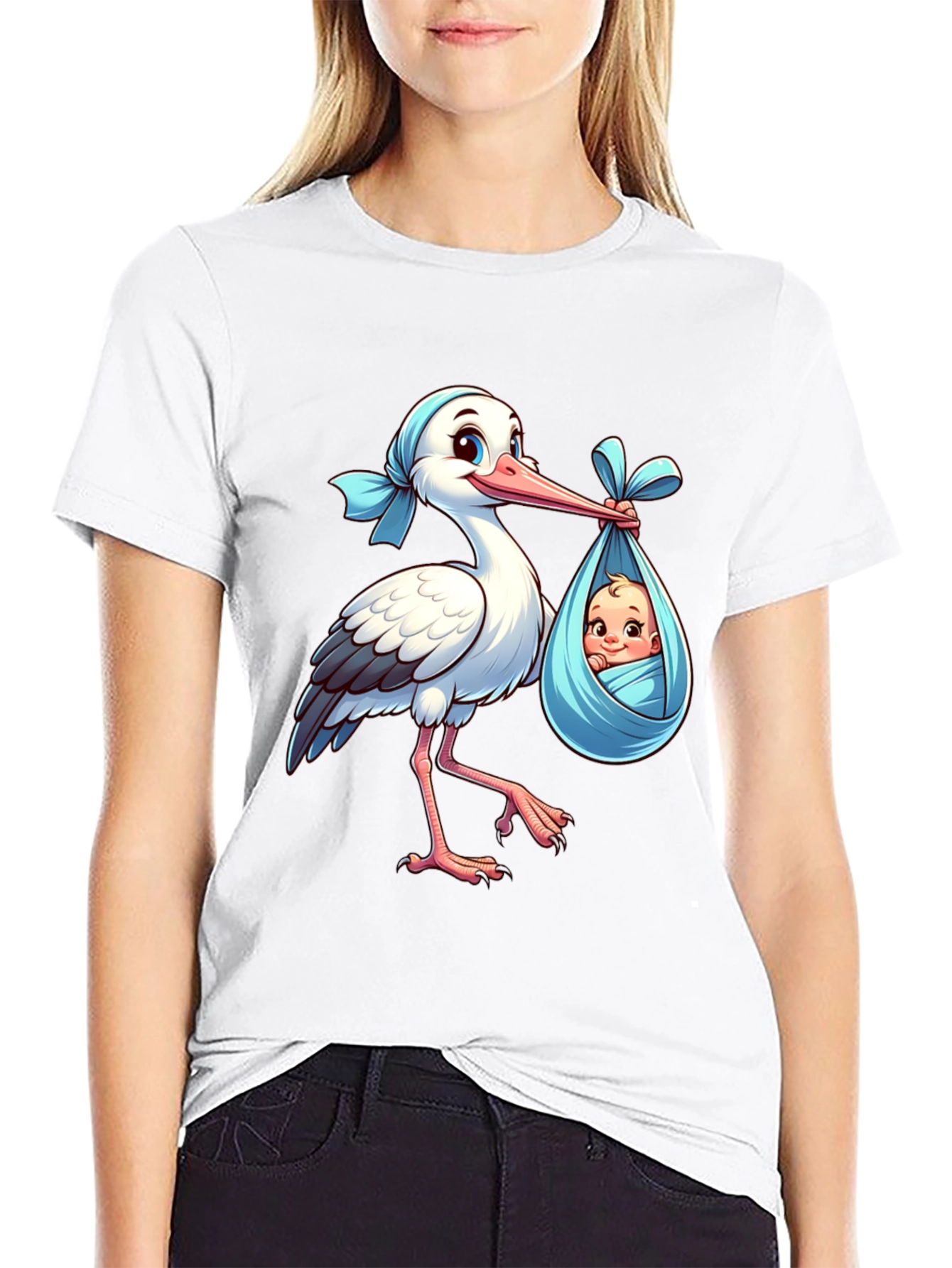 Stork Baby Delivery Graphic Tee