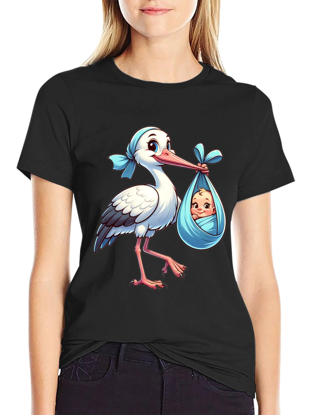 Stork Baby Delivery Graphic Tee