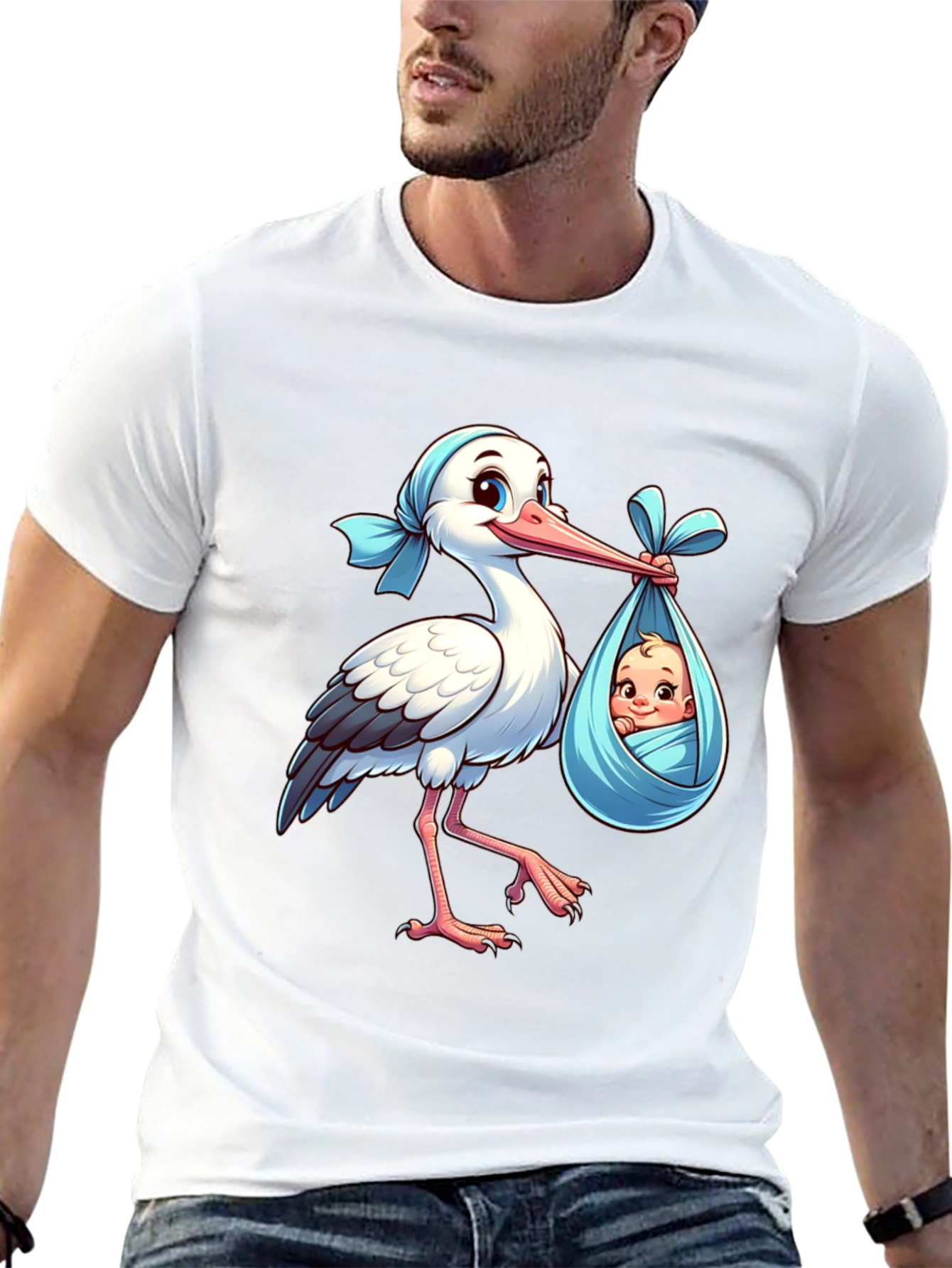Stork Baby Delivery Graphic Tee