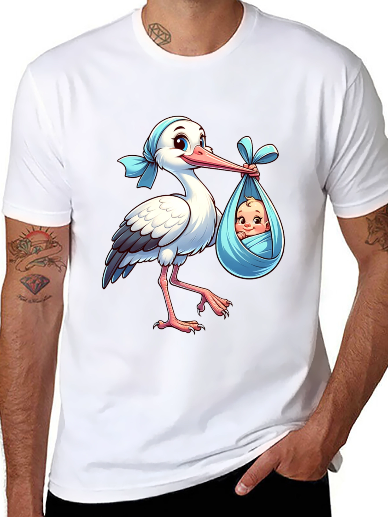 Stork Baby Delivery Graphic Tee