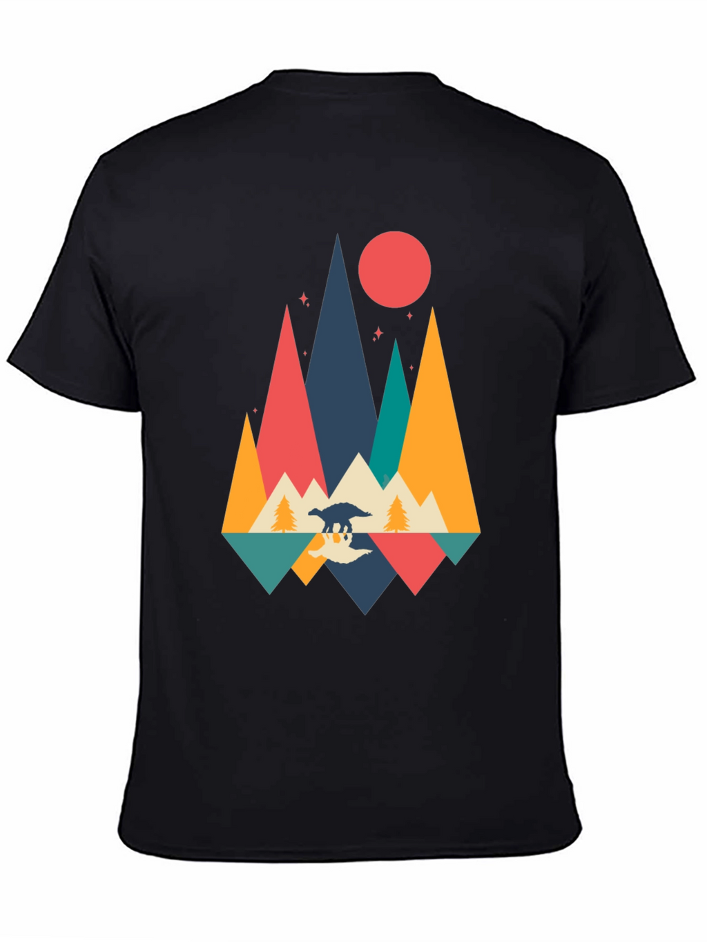 Retro Dinosaur Mountain Graphic Tee