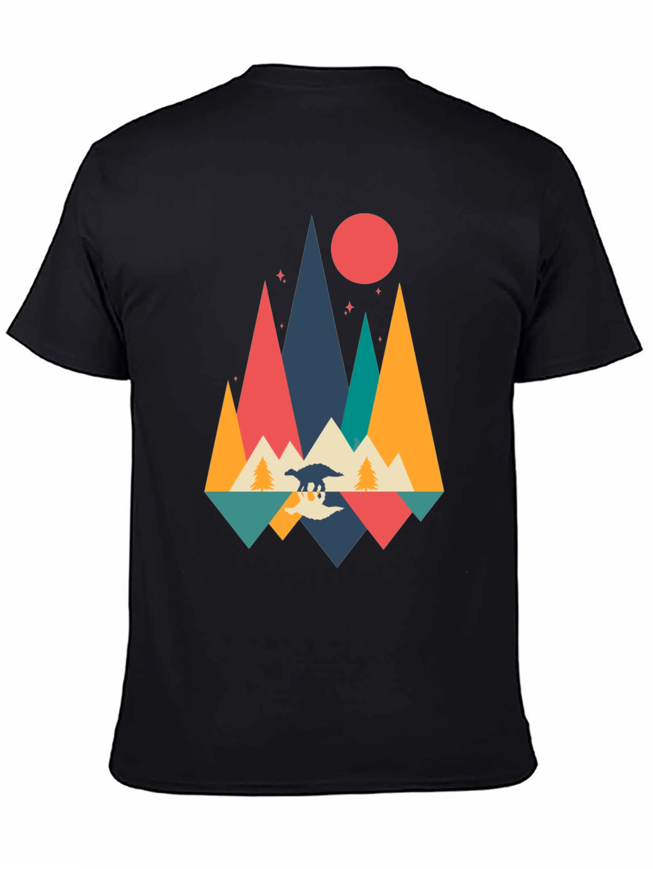 Retro Dinosaur Mountain Graphic Tee
