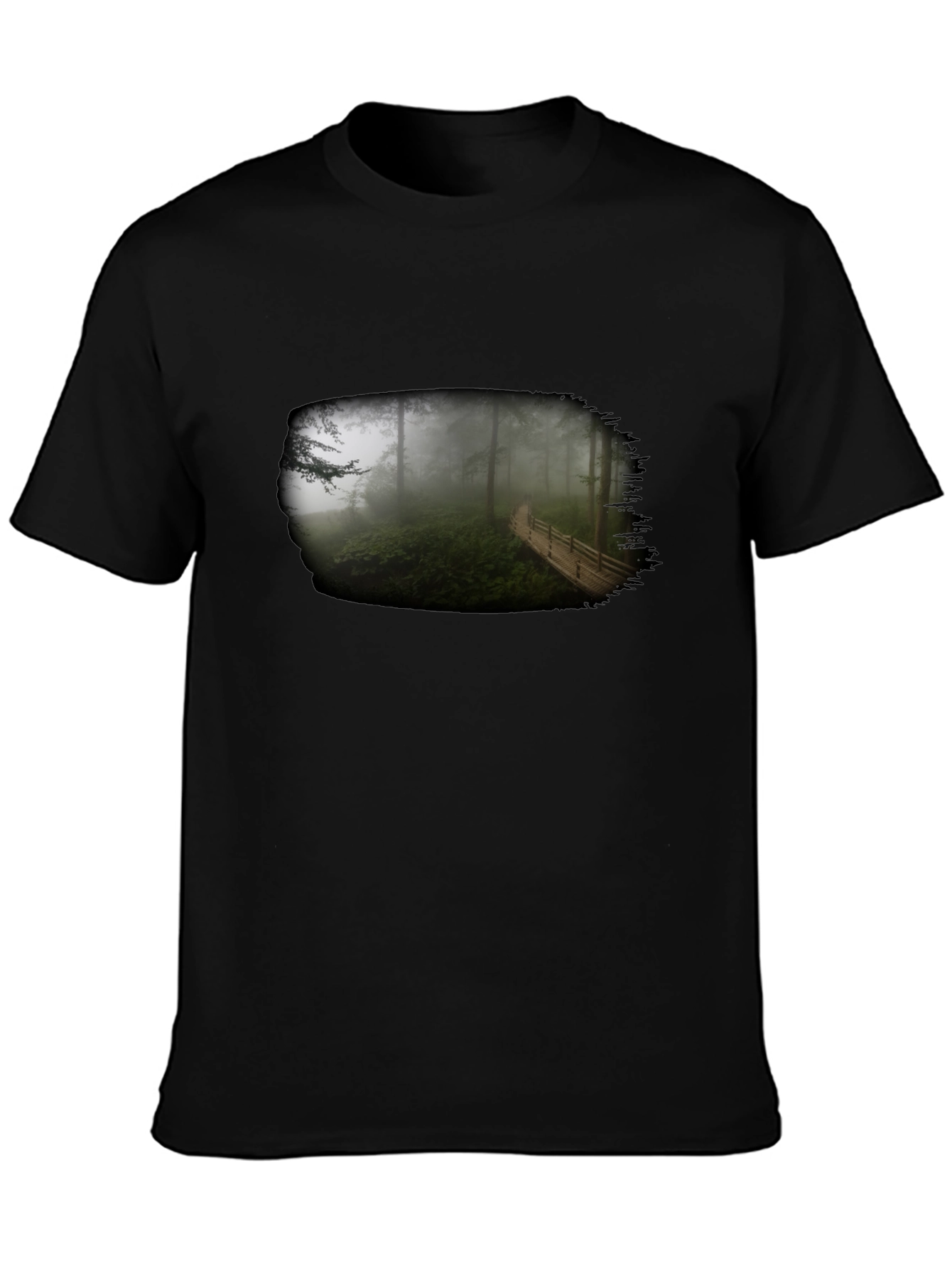 Foggy Forest T-Shirt - Nature Scene Tee