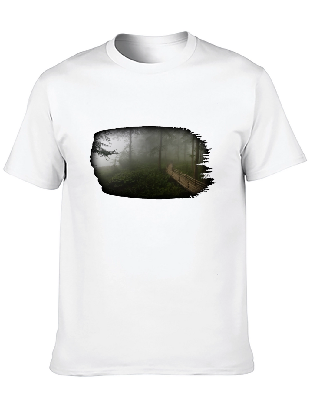 Foggy Forest T-Shirt - Nature Scene Tee