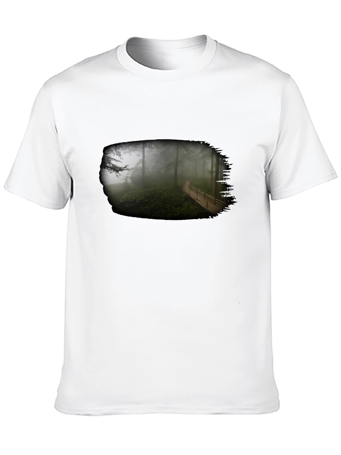 Foggy Forest T-Shirt - Nature Scene Tee