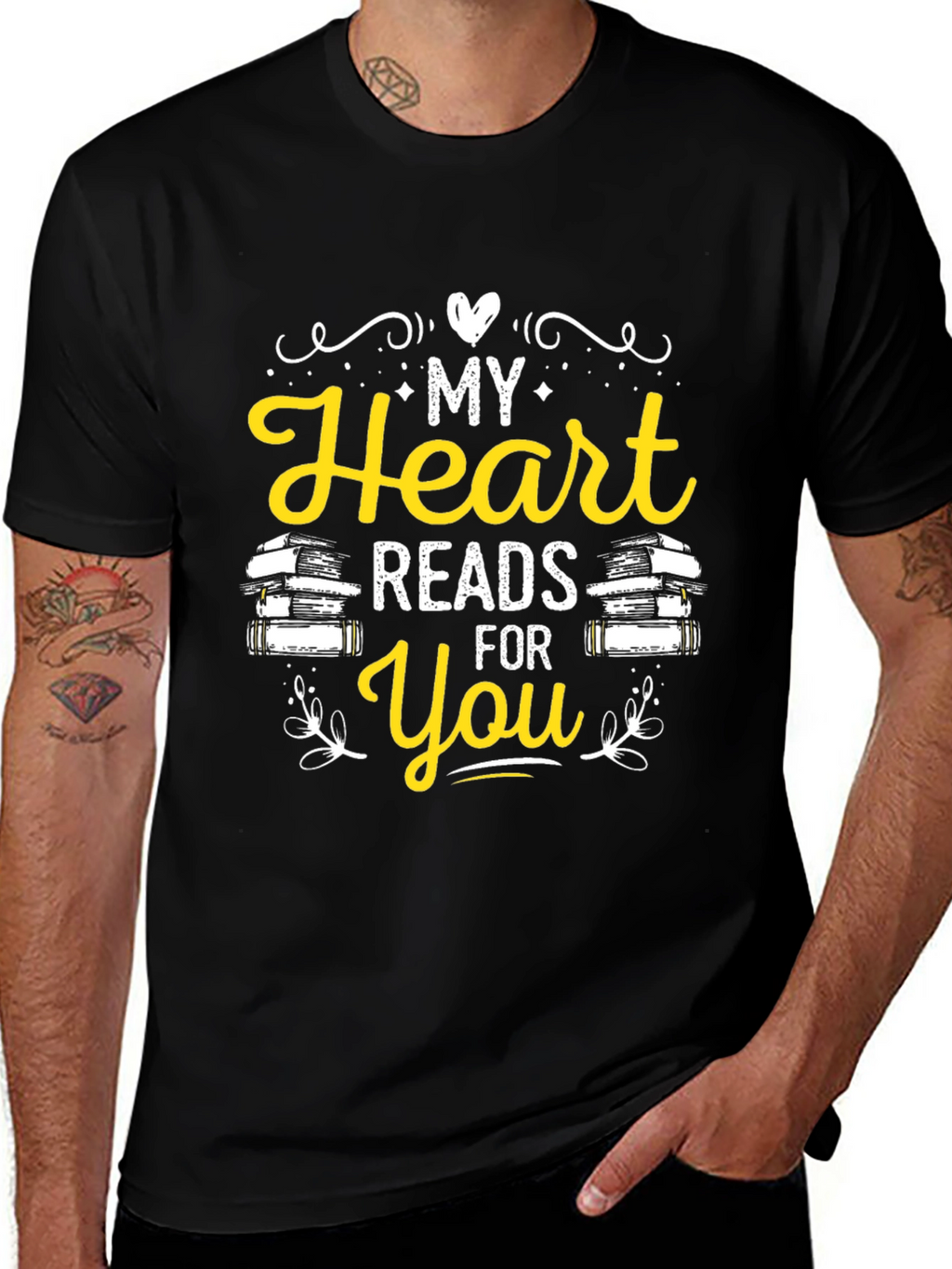 My Heart Reads For You Novelty T-Shirt