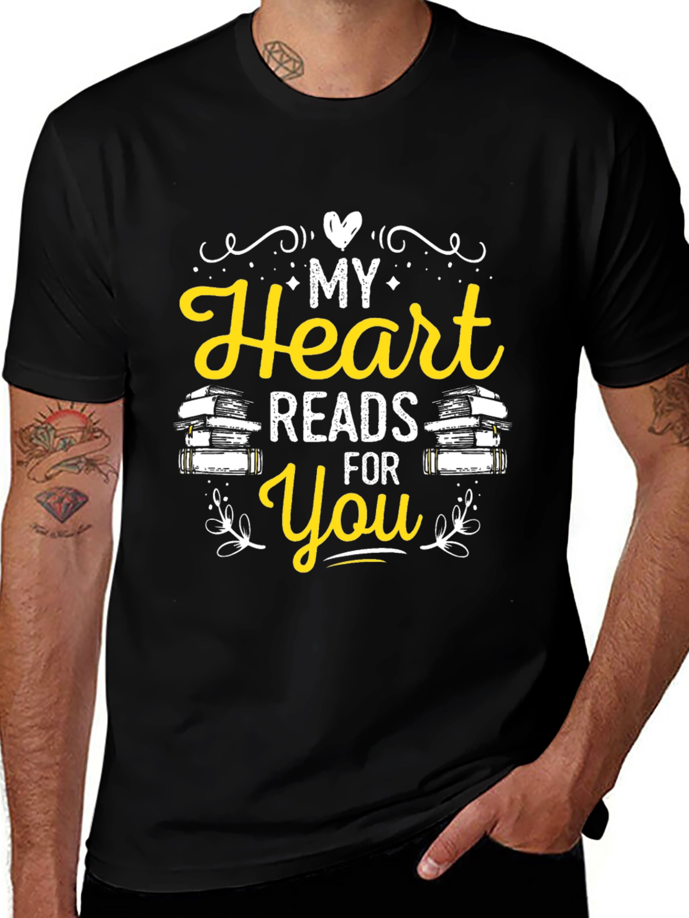 My Heart Reads For You Novelty T-Shirt