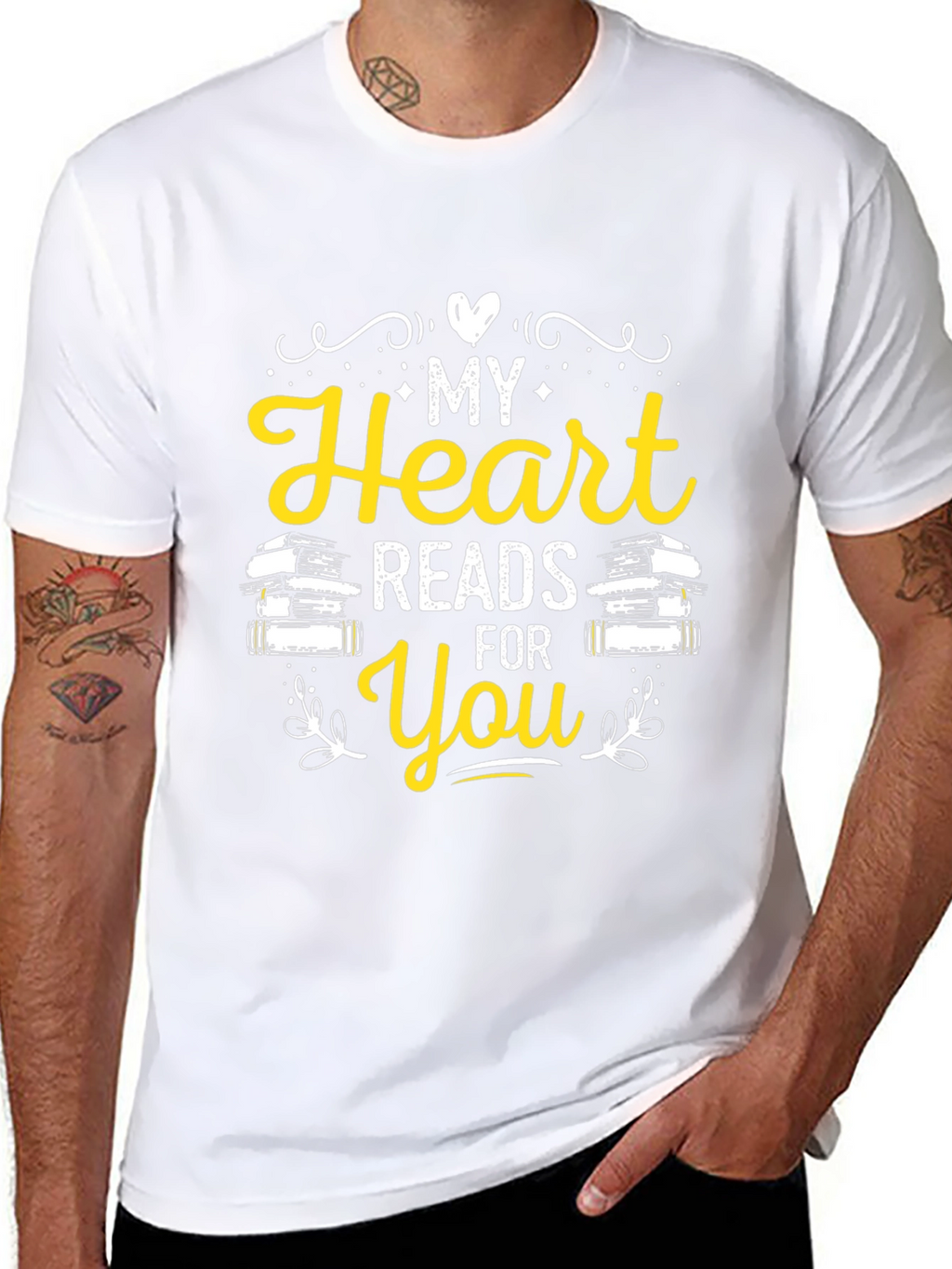 My Heart Reads For You Novelty T-Shirt