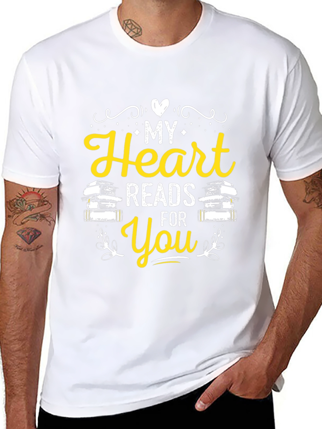 My Heart Reads For You Novelty T-Shirt