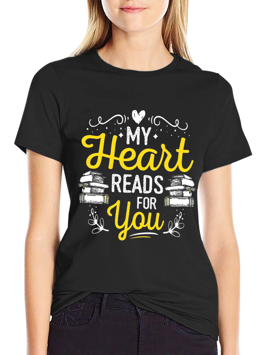 My Heart Reads For You Novelty T-Shirt